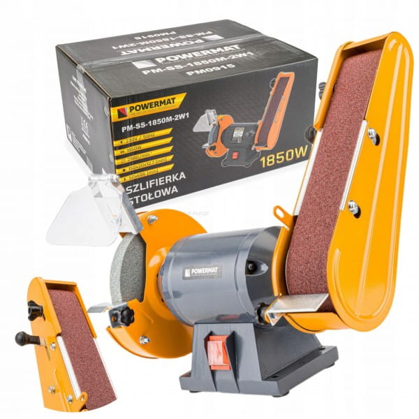 POWERMAT SZLIFIERKA STOŁOWA KAMIENIOWA TAŚMOWA 1850W PM-SS-1850M-2W1 TAŚMA