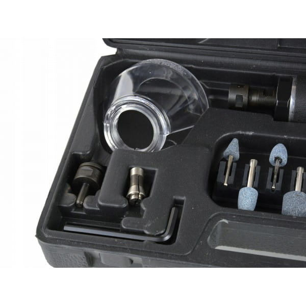 GEKO KOMPLET SZLIFIERKA PNEUMATYCZNA TRZPIENIOWA 75MM Z AKCESORIAMI G03142