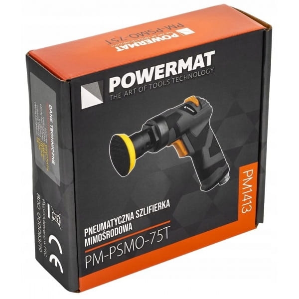 SZLIFIERKA MIMOŚRODOWA POLERKA PNEUMATYCZNA KĄTOWA 1/4" 6BAR 2PADY 50/75 MM