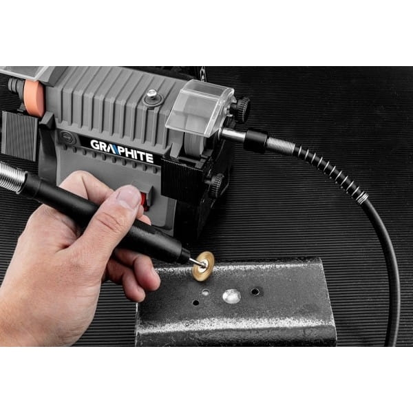 GRAPHITE MINI SZLIFIERKA STOŁOWA AKUMULATOROWA 3W1