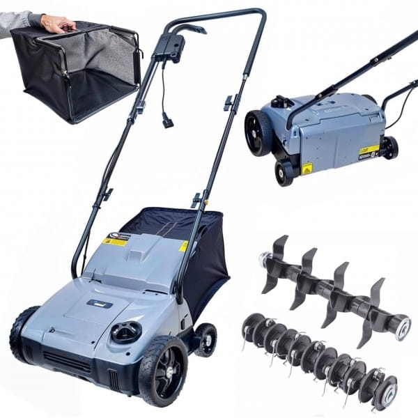 AERATOR WERTYKULATOR ELEKTRYCZNY Z KOSZEM 2800W WERTYKULACJA 32CM REGULACJA