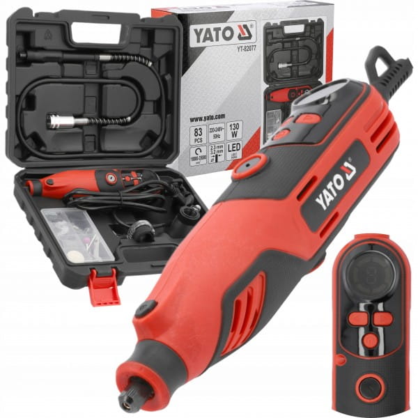 YATO MINI SZLIFIERKA 3,2MM SIECIOWA 130W 83EL. REGULACJA PRĘDKOŚCI YT-82077