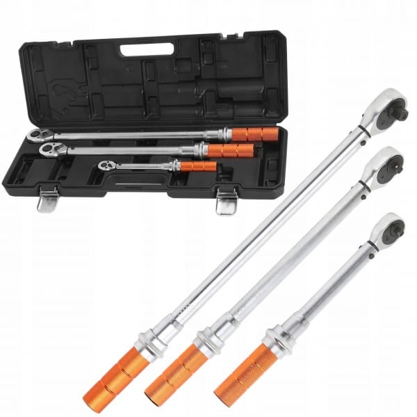 NEO WALIZKA ZESTAW 3 SZTUK KLUCZY DYNAMOMETRYCZNYCH 1/4 3/8 1/2 3E 08-843