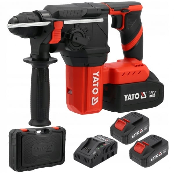 YATO MŁOTOWIERTARKA MŁOT SDS PLUS BEZSZCZOTKOWA 2X4AH ŁAD WALIZKA YT-827722