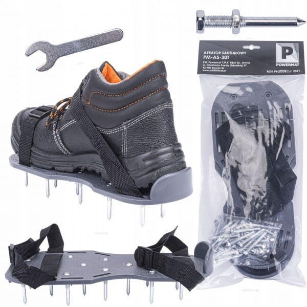 AERATOR SANDAŁOWY Z 26 KOLCAMI BUTY DO AERACJI OGRODU NAKŁADKI NAKŁUWACZ