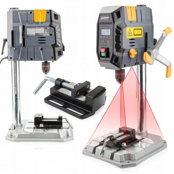 WIERTARKA STOŁOWA SŁUPOWA KOLUMNOWA 1000W LASER LCD+ IMADŁO POWERMAT