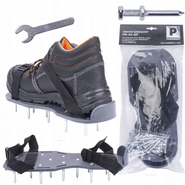AERATOR SANDAŁOWY Z 26 KOLCAMI BUTY DO AERACJI OGRODU NAKŁADKI NAKŁUWACZ