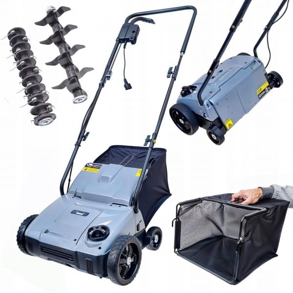 AERATOR WERTYKULATOR ELEKTRYCZNY Z KOSZEM 2800W WERTYKULACJA 32CM REGULACJA