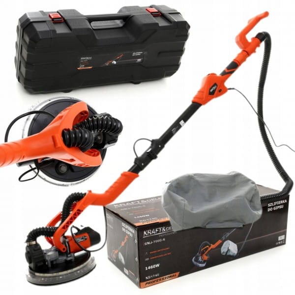 KRAFT&amp;DELE SZLIFIERKA ŻYRAFA DO GŁADZI GIPSU TYNKU 225MM Z LED KD1740