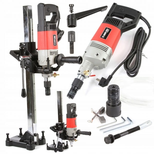 WIERTNICA OTWORNICA DO BETONU 160MM 2680W 1-14" 1900RPM DIAMENTOWA +STATYW