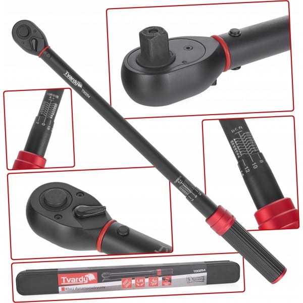 TVARDY KLUCZ DYNAMOMETRYCZNY 1/2" 50-330NM PRAWY/LEWY GWINT ŚRUB T00254