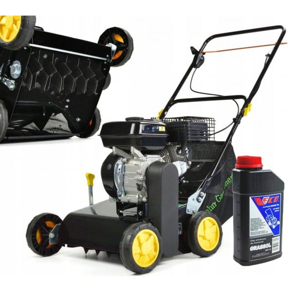 GEKO AERATOR WERTYKULATOR SPALINOWY 40CM 6,5HP KOSZ 45L +0,6L OLEJ G84005