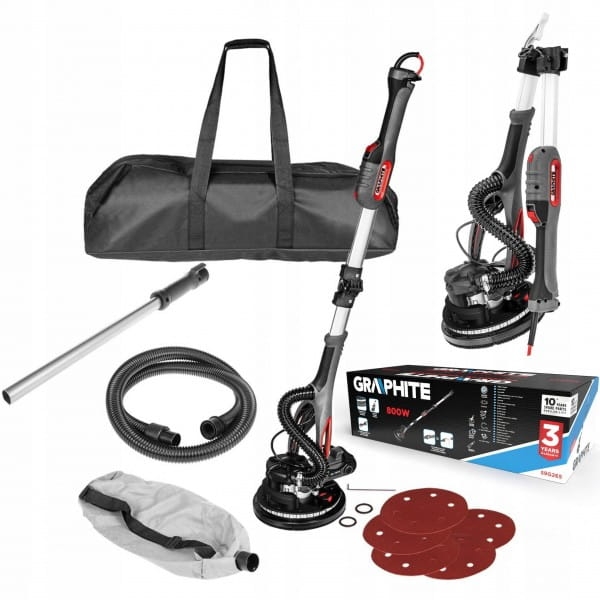 GRAPHITE SZLIFIERKA DO GIPSU ŻYRAFA 215MM 800W LED