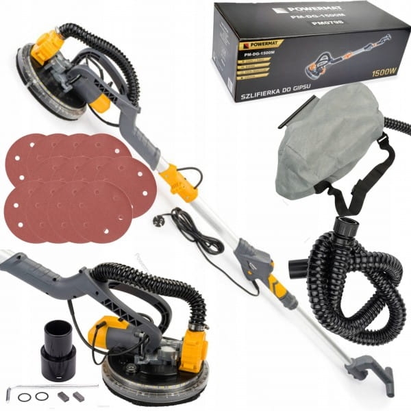 SZLIFIERKA DO GIPSU GŁADZI TYNKÓW 1500W ŻYRAFA LED