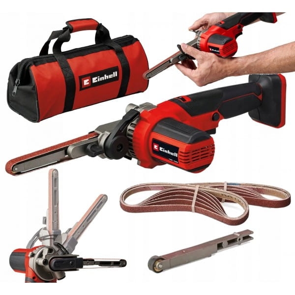 EINHELL AKUMULATOROWA SZLIFIERKA TAŚMOWA TE-BF 18 LI-SOLO 18V TORBA + TAŚMY