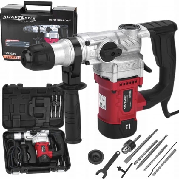 KRAFT&amp;DELE MŁOT UDAROWY SDS+ 2800W 6J WALIZKA DŁUTA KD3210