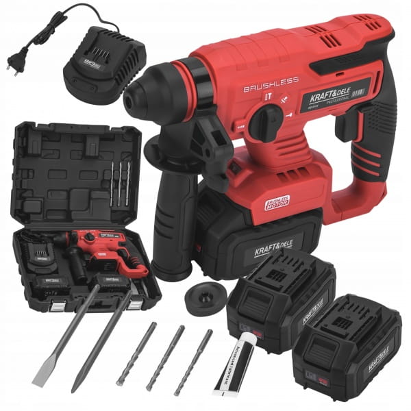 MŁOT UDAROWY AKUMULATOROWY 21V 3J BEZSZCZOTKOWY 2X AKUMULATOR 4AH MOCNY