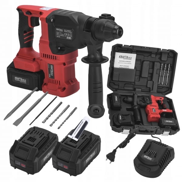 MŁOT UDAROWY AKUMULATOROWY 21V 3.5J SDS+ BEZSZCZOTKOWY 2X4AH WALIZKA KD3190