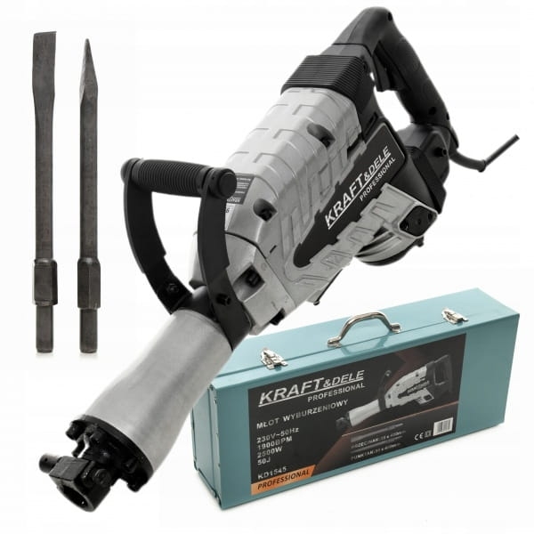 MŁOT WYBURZENIOWY UDAROWY 3200W 65J KŁUJĄCY +DŁUTO PRZECINAK WALIZKA KD1545