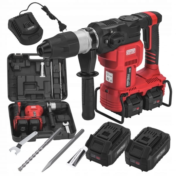 MŁOT UDAROWY AKUMULATOROWY 42V 10J BEZSZCZOTKOWY 2XAKUMULATOR 4AH+AKCESORIA