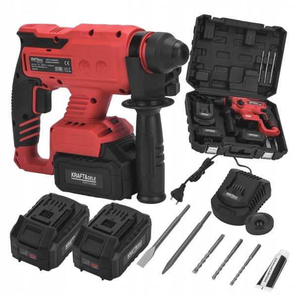 MŁOT UDAROWY AKUMULATOROWY 21V 3J BEZSZCZOTKOWY 2X AKUMULATOR 4AH MOCNY