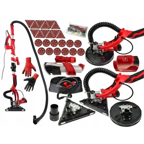 ŻYRAFA SZLIFIERKA GIPSU GŁADZI TYNKU 1500W ZESTAW 225MM ODKURZACZ 230V