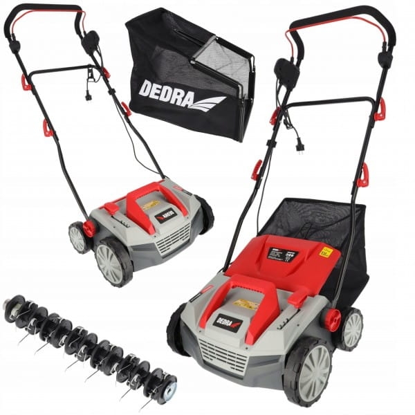 DEDRA WERTYKULATOR AERATOR AREATOR ELEKTRYCZNY TRAWY 1800W 38CM KULTYWATOR