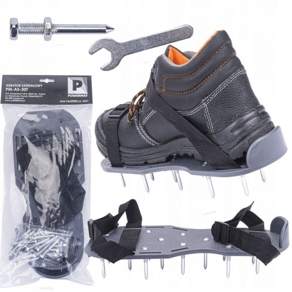 AERATOR SANDAŁOWY Z 26 KOLCAMI BUTY DO AERACJI OGRODU NAKŁADKI NAKŁUWACZ