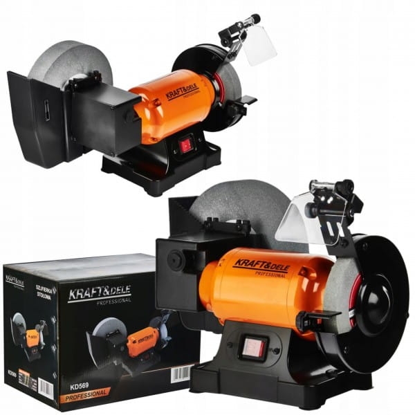 SZLIFIERKA STOŁOWA WIELOFUNKCYJNA 2X KAMIEŃ SUCHO MOKRO 1800W 230V KD569