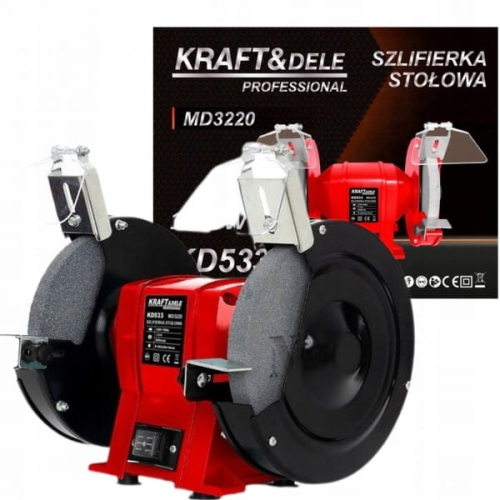 KRAFT&amp;DELE ZESTAW SZLIFIERKA STOŁOWA TARCZOWA KAMIENIOWA 1700W 200MM KD533