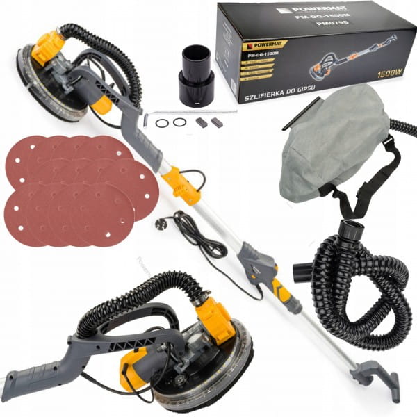 SZLIFIERKA DO GIPSU GŁADZI TYNKÓW 1500W ŻYRAFA LED