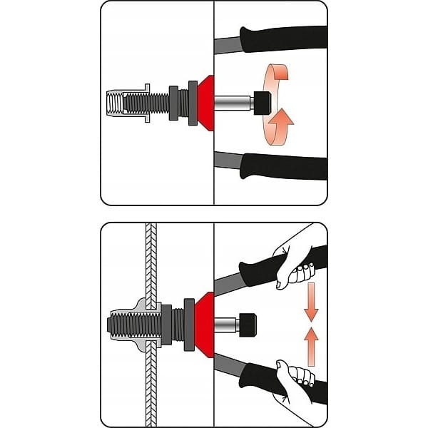 YATO ZESTAW KOMPLET NITOWNICA RĘCZNA +NITONAKRĘTKI M3-M12 150 SZT. YT-36128