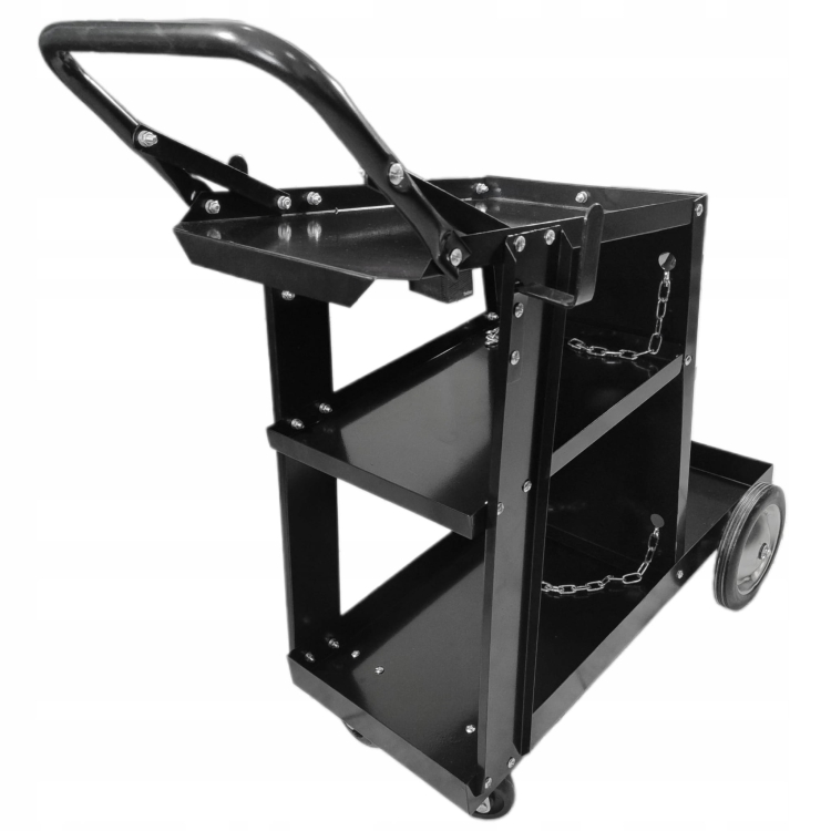 WÓZEK SPAWALNICZY DO SPAWAREK Z 4 PÓŁKAMI STABILNY MOBILNY PÓŁKA NA BUTLĘ