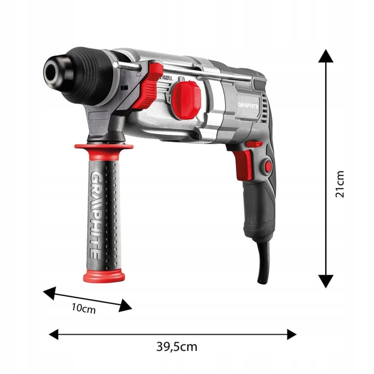 GRAPHITE MŁOTOWIERTARKA SDS+ UDAR 3.4J 900W 4 FUNKCJE WIERTARKA 58G539