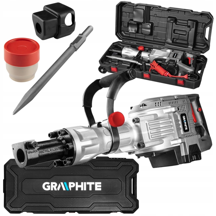 GRAPHITE MŁOT WYBURZENIOWY 45J HEX 30MM 1700W 1500RPM +DŁUTO WALIZKA 58G868