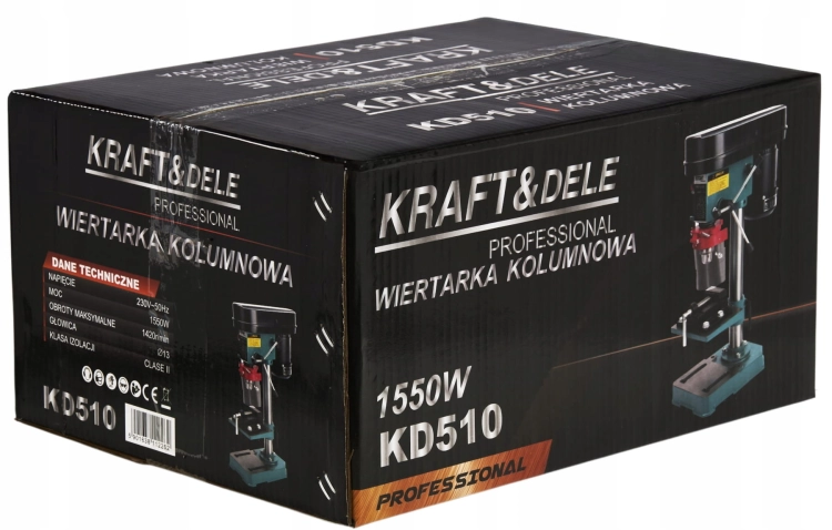 WIERTARKA STOŁOWA KOLUMNOWA INDUKCYJNA SŁUPOWA 1550W+IMADŁO REGULACJA KD510
