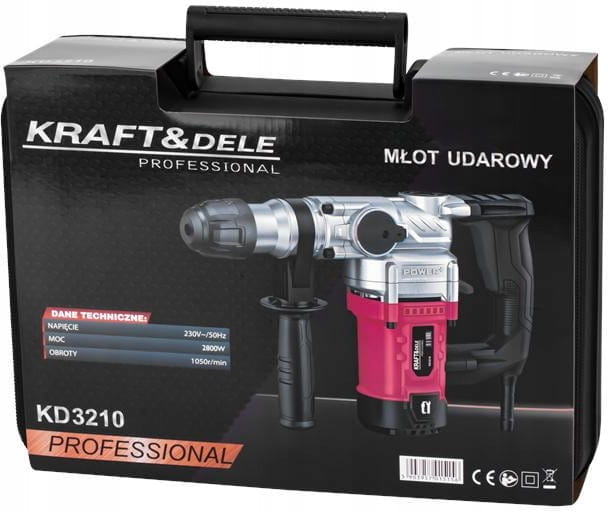 WIERTARKA MŁOTOWIERTARKA MŁOT UDAROWY SDSPLUS 2800W 6J DŁUTA WIERTŁA KD3210