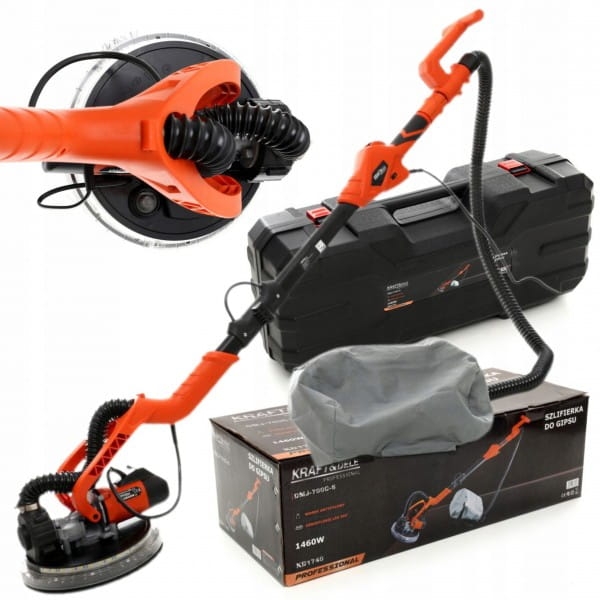 KRAFT&amp;DELE SZLIFIERKA ŻYRAFA DO GŁADZI GIPSU TYNKU 225MM Z LED KD1740