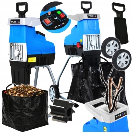 RĘBAK ROZDRABNIACZ ELEKTRYCZNY DO GAŁĘZI FREZOWY MOCNY 3800W 44MM + WOREK