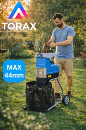 RĘBAK ROZDRABNIACZ ELEKTRYCZNY DO GAŁĘZI FREZOWY MOCNY 3800W 44MM + WOREK