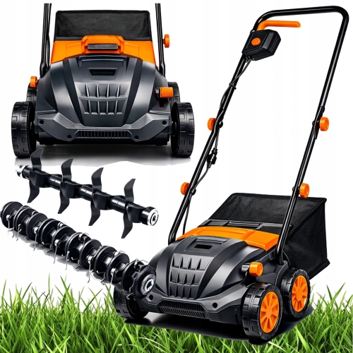 AERATOR WERTYKULATOR ELEKTRYCZNY 3W1 2800W 32CM KOSZ WERTYKULACJA 2 WAŁKI