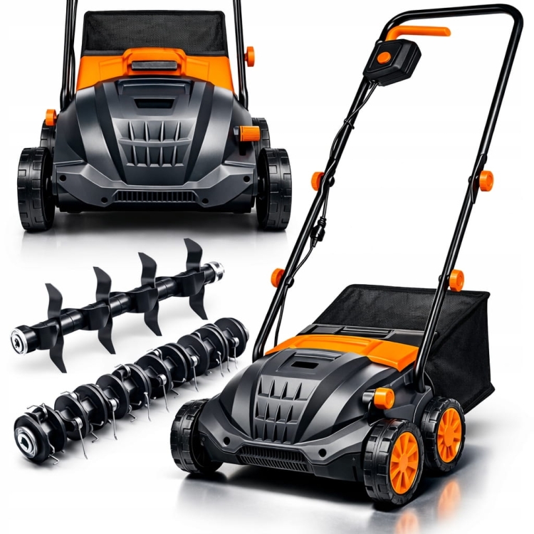 AERATOR WERTYKULATOR ELEKTRYCZNY 3W1 2800W 32CM KOSZ WERTYKULACJA 2 WAŁKI