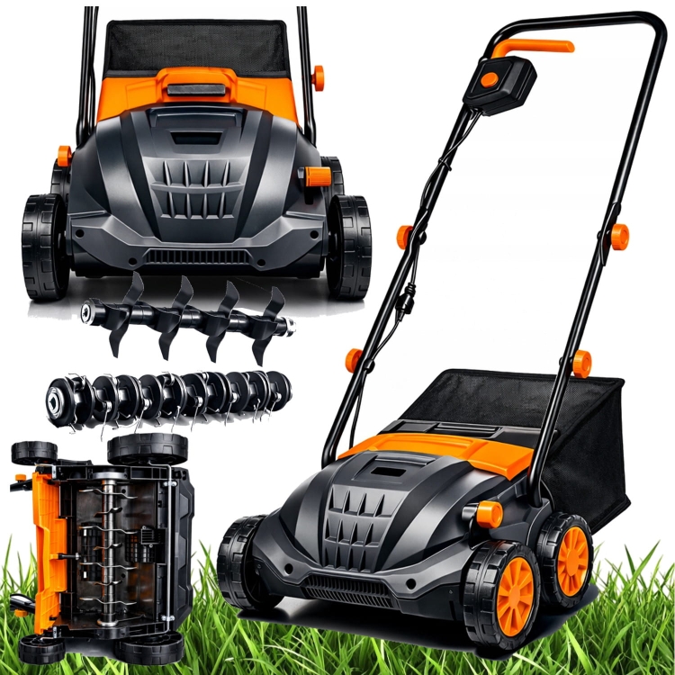 AERATOR WERTYKULATOR ELEKTRYCZNY 3W1 2800W 32CM KOSZ WERTYKULACJA 2 WAŁKI