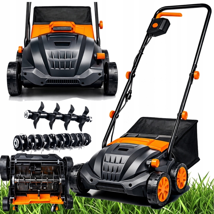 AERATOR WERTYKULATOR ELEKTRYCZNY 3W1 2800W 32CM KOSZ WERTYKULACJA 2 WAŁKI