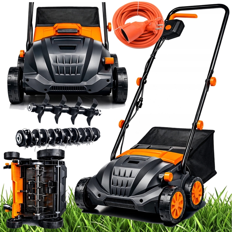AERATOR WERTYKULATOR ELEKTRYCZNY 3W1 2800W Z KOSZEM AERACJA WERTYKULACJA +P