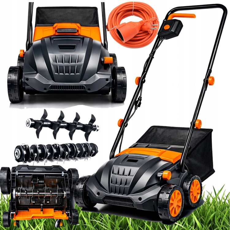 AERATOR WERTYKULATOR ELEKTRYCZNY 3W1 2800W Z KOSZEM AERACJA WERTYKULACJA +P