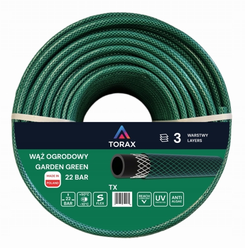 WĄŻ OGRODOWY 3 WARSTWOWY 25BAR 1" CAL 10M DO WYDY ELASTYCZNY PRODUKT POLSKI