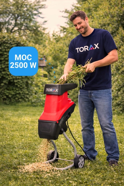 RĘBAK ROZDRABNIACZ ELEKTRYCZNY GAŁĘZI TARCZOWY MOCNY 3500W 45MM + WOREK 40L