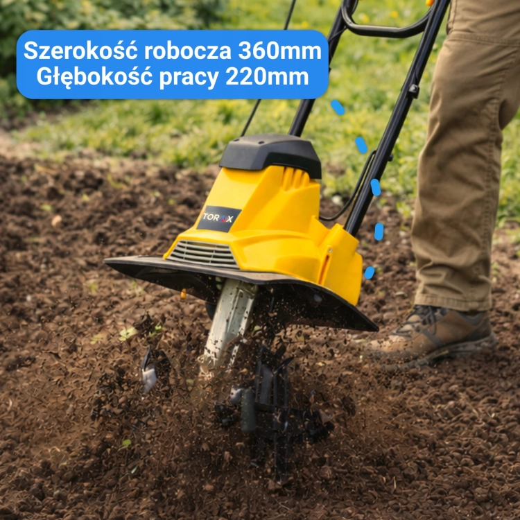 GLEBOGRYZARKA ELEKTRYCZNA KULTYWATOR AERATOR SPULCHNIACZ GLEBY 2500W 36CM