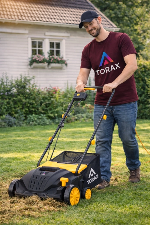 AERATOR ELEKTRYCZNY AERATOR WERTYKULATOR TRAWY 3W1 REGULACJA 30L KOSZ 2800W